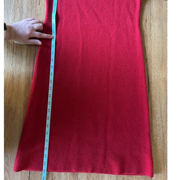 Talbots Petites Pure Merino Wool Red Sweater Dress Size Small Petite - Picture 5 of 6